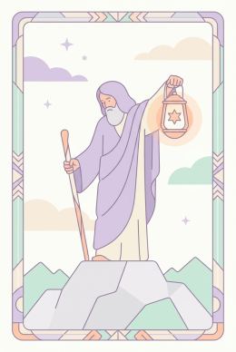 은둔자 타로 카드