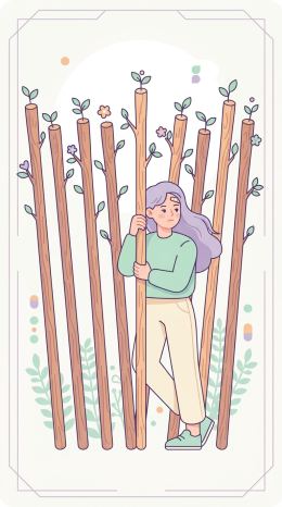 완드 9 타로 카드